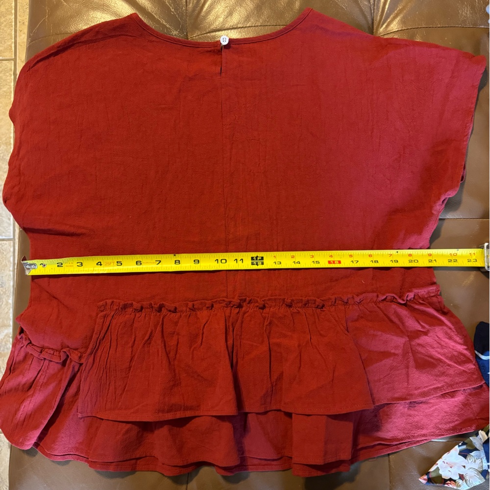 Shein peplum top. Sz L. Womens. Like new. Cap sleeve